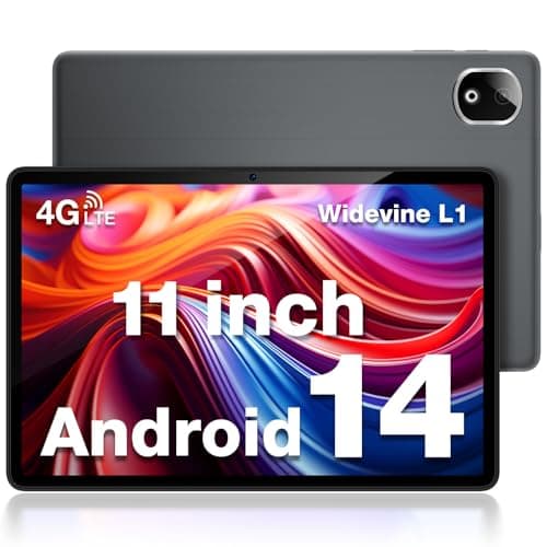 DOOGEE T30E Tablet 11 Pulgadas, Android 14 Tablet, 8000mAh,Dual 4G LTE + WiFi(2.4GHz/5GHz),Tableta 128GB/Octa Core/Cámara5MP+13MP/WidevineL1/OTG/BT5.0/Type-C/3.5mm Jack Gris