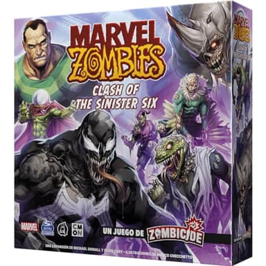 CMON | Marvel Zombies: Clash of the Sinister Six | Expansión | Juego de Mesa Cooperativo en el Apocalipsis Zombi | A Partir de 14 Años | De 1 a 6 Jugadores | 60 Minutos por Partida | Español