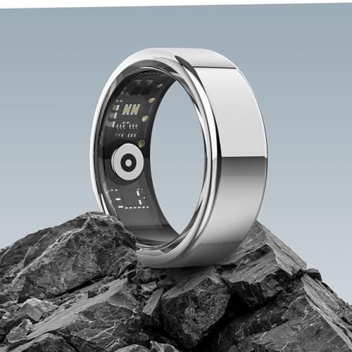 DEKELIFE Anillo Inteligente Hombre Mujer, Smart Ring Monitor de Sueño/SpO2/Pulsometro, Rastreador/Monitores de Actividad, 100+ Modos Deportivos IP68 Impermeable Podómetro iOS Android, Tamaño 14, Plata
