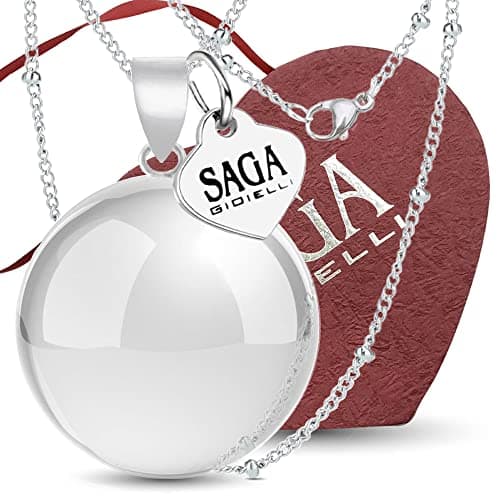 SAGA GIOIELLI® Collar llamador de ángeles, bola mexicana, maternidad