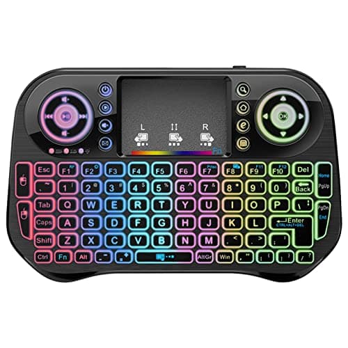 Longyi i10 Mini Wireless Keyboard, Smart TV Keyboard, Android Keyboard with Touchpad, Bluetooth y 2.4G Mini Keyboard for Smart TV Remote Control/PC/Pad/Xbox/Android Box/HTPC, etc