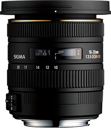 Sigma EX DC HSM NAF - Objetivo para Nikon (10-20mm, f/3.5, 82 mm), color negro