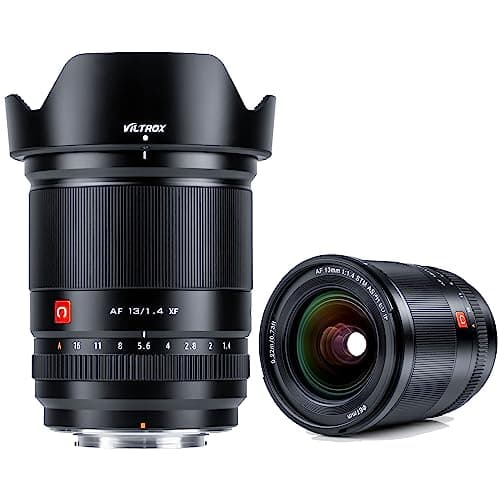 VILTROX 13mm f/1.4 Fuji X Mount Lente Gran Angular Objetivo para Fujifilm X-Mount X-T30 X-T4 X-T3 X-Pro3 X-Pro2 X-H1 X-T200, Enfoque Automático APS-C Negro
