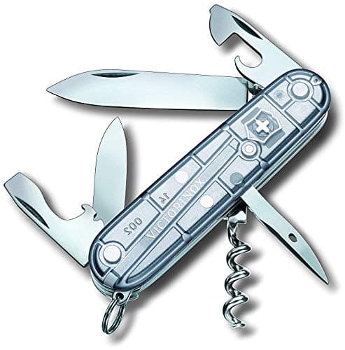 Victorinox Navaja de Oficial Silvertech, Navaja multiusos suiza transparente, Blíster Grande