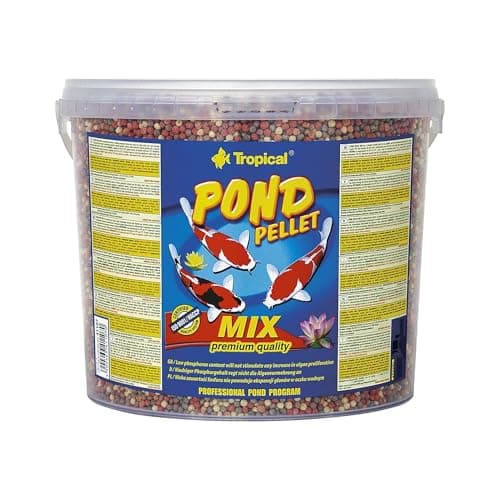 Pond Pellet Mix 5L / 700g - Alimento Flotante básico para Peces de Estanque, bajo Contenido en fósforo no favorece la proliferación de Algas
