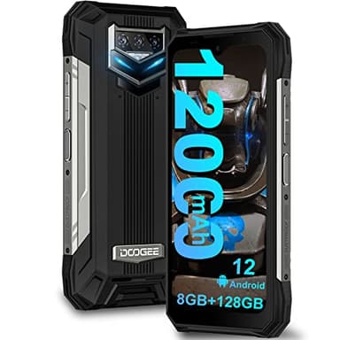 DOOGEE Movil Antigolpes, 12000mAh(33W) S89 6.3" FHD, Android 12 P90 Octa Core, 8GB +128GB (Ampliado a 512G), Cámara visión Nocturna 20MP, IP68 IP69K Smartphone Resistente, Carga Inversa, NFC/FM/OTG