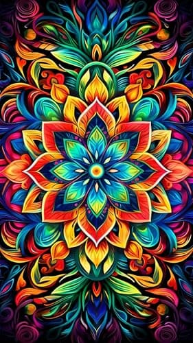 ARTGOTO Pintar por Numeros Adultos Grandes,40x70cm Cuadros para Pintar Pintura por Numeros Adultos Flores Mandalas A,Paint by Numbers Adult para Decoración de Paredes(Sin Marco)
