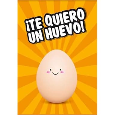 Antracita Tarjeta Te quiero un huevo 15x23cm amor con mensaje divertido para enamorados