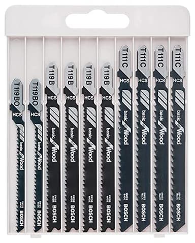 Bosch Professional Set con 10 hojas de sierra de calar Basic for Wood (para madera, accesorios de sierra de calar)