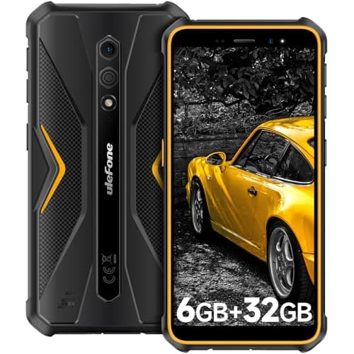Ulefone Armor X12 Teléfono Móvil Resistente(2024) Android 13, Teléfono Todoterreno 6GB+32GB(256GB SD), Smartphone Impermeable 5,45" HD, 4860mAh Batería, 13MP+8MP, Teléfono Doble 4G/NFC/GPS/OTG