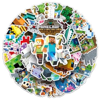 IFHDO 100 Pegatinas Mine-craft Portátil,Creeper Parachoques,Mine-craft Pegatinas,Graffiti Pegatinas,Monopatín,Botellas Agua,Ordenador,Guitarra,Pegatinas Dibujos Animados Niños,Adolescentes y Adultos