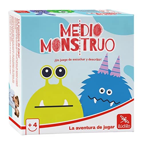Ludilo - Medio Monstruo | Juegos De Mesa Niños 4 Años O Más | Juegos Educativos Niños 4 Años | Juegos Infantiles | Juegos Niños 4 Años | Regalos Niños 4 Años O Más