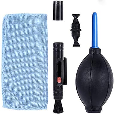 Kit de Limpieza para cámaras. Kit de Limpieza para cámaras DSLR y Dispositivos electrónicos delicados, Botella de espray, bolígrafo y paño de Microfibra. (Canon, Nikon, Pentax, Sony)