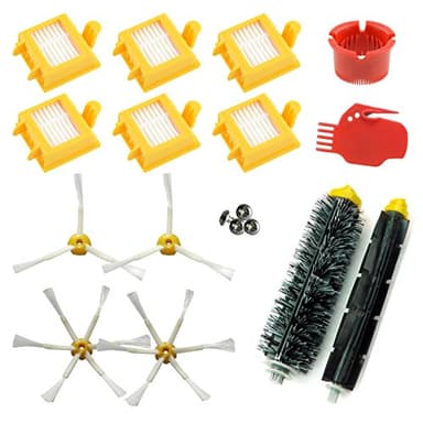 MIRTUX Kit de Recambios Compatible con Roomba serie 700 - Repuestos para Roomba 720, 750, 760, 765, 770, 775, 776, 780, 785, 790...(Todos los modelos) - Pack de Rodillos, Filtros, Cepillos Laterales