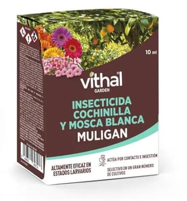 VITHAL Insecticida Cochinilla Y Mosca Blanca 10 ml - Insecticida Con Alta Persistencia, Actúa Como Hormona, Evita El Desarrollo De Insectos, Degradación Completa En 15 Días