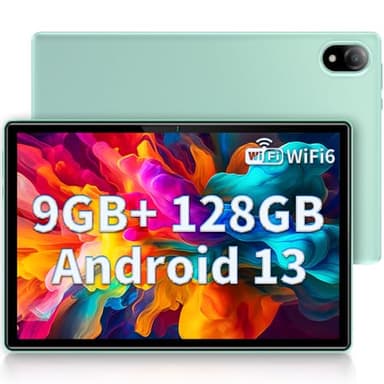 DOOGEE U10 Tablet 10.1 Pulgadas, WiFi 6 Tablet Android 13, 9GB RAM+128GB ROM, 1280 * 800 IPS Tablet PC, TÜV, 5060mAh, Face ID, OTG, Bluetooth 5.0, 8MP+5MP, Verde