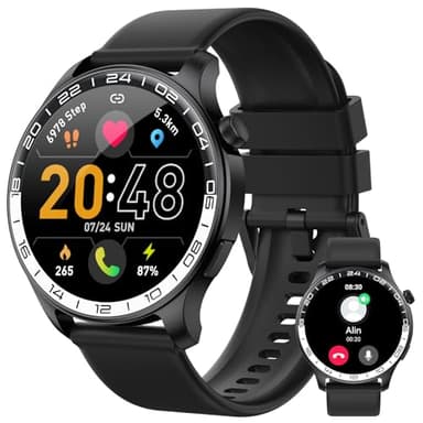 Fempoin Reloj Inteligente Hombre Mujer, 1.43" AMOLED Display Smartwatch con Llamadas, Smart Watch Monitor de Sueño/SpO2, Podómetro, 110+ Modos Deportivos Impermeable Reloj Deportivopara Android iOS