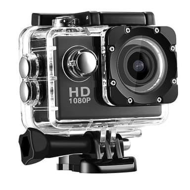 BSLVWG Cámara de acción 1080P 12MP WiFi 30M impermeable cámara deportiva subacuática para Vlog con Ultra HD 170° gran angular antivibración pantalla LCD de 2.0 pulgadas con kit de accesorios para