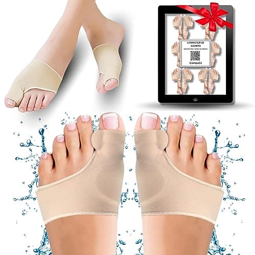 1 Pck de 2 uds Corrector de juanetes y hueso del pie - Separador y Protector de juanetes - Corrector dedos del pie para aliviar el dolor - Hallux Valgus - Dedo martillo. Tall Univ