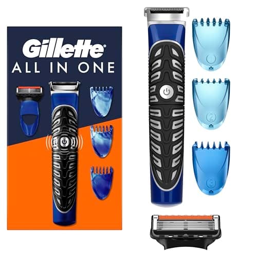 Gillette Todo En 1: Recorta, Afeita Y Perfila Con Precisión Cara Y Cuerpo, Resistente Al Agua, 4 En 1 Para Hombre