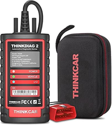 Thinkcar OBD2 escáner Bluetooth 5.0, ThinkDiag 2 Diagnosis Coche Multimarca de Todo el Sistema, Can-FD&16 Funciones de Reset, obd2 Diagnostico Coche con Prueba Activa, Auto-Vin, codificación ECU