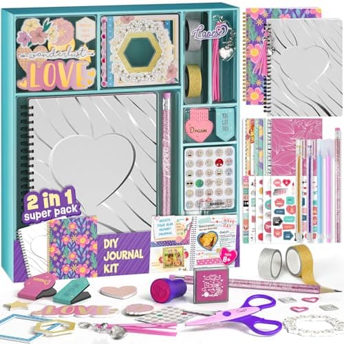 LAOESE Kit de Diario de Bricolaje de 2 Paquetes - Regalos para Niñas de 8 9 10 11 12 13 14 Años - Ideas de Regalos de Cumpleaños para Niñas - Artes y Manualidades para Niños Preadolescentes Navidad