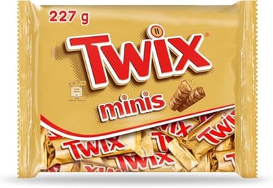 Twix minis Chocolatinas con Galleta crujiente y suave caramelo recubiertos de chocolate con leche (227g)