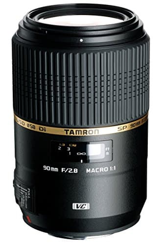 Tamron SP AF 90 mm F/2.8 Di VC USD Macro 1:1 - Objetivo para Nikon (Distancia Focal Fija 90mm, Apertura f/2.8, estabilizador óptico, Macro, diámetro: 58mm) Negro