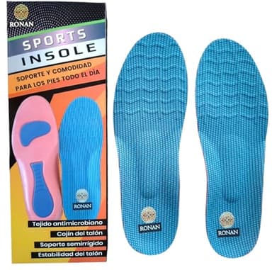 RONAN. Plantillas fascitis plantar - Plantillas gel hombre trabajo - Fascitis plantar - Plantillas hombre - Plantilla de espuma viscolelastica - Plantillas - Absorcion impactos (41-42) (26.5 CM)