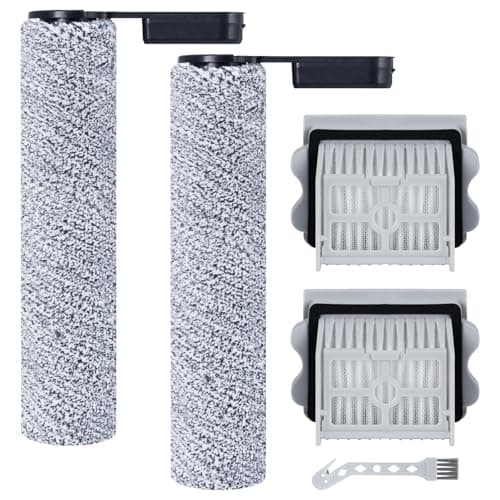 Jegehoyo Juego de accesorios para Roborock Flexi/Flexi Pro aspiradora con potencia de succión, 2 rodillos de cepillo + 2 filtros HEPA + 1 cepillo de limpieza