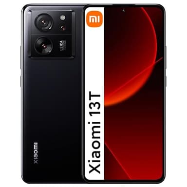 Xiaomi Smartphone 13T 5G, sistema de cámara triple Leica de 50 MP, pantalla AMOLED de 144 Hz, procesador MediaTek Dimensity 8200-Ultra, batería de 5000 mAh de 12 GB + 256 GB (negro brillante)