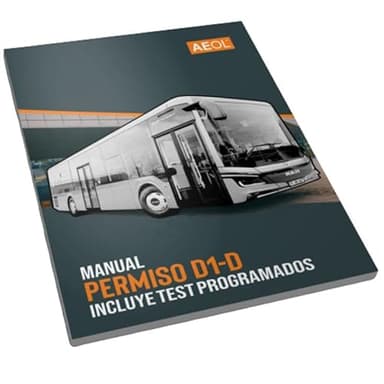 Libro AEOL manual permiso D o D1 AUTOBÚS Actualizado 2022 con Código QR Actualizaciones Carnet por libre contiene 10 temas y 10 test