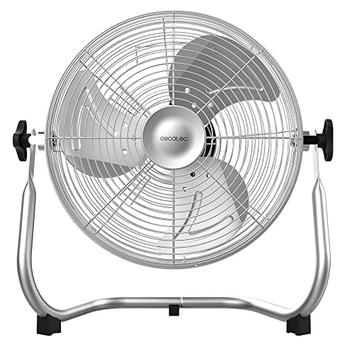 Cecotec Ventilador Industrial EnergySilence 1000 Pro. 40 W, Diámetro 12” (30 cm), 3 Velocidades, 3 Aspas, Uso sencillo, Diseño elegante y Máxima seguridad, Acabado en Acero