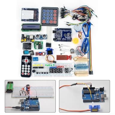 Innovador kit de inicio R3 diseñado para principiantes Arduino más de 60 componentes en el interior
