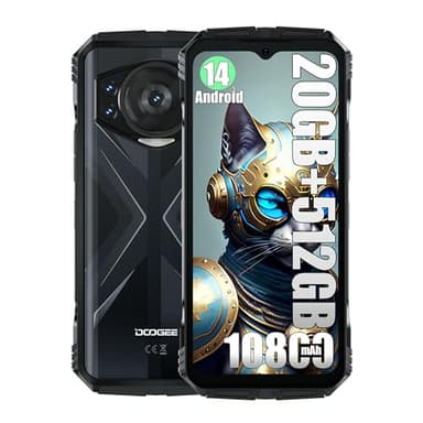 DOOGEE S118 4G Móviles(2025), Helio G99 Octa Core, 20 GB + 512 GB, 10800 mAh / 33 W Teléfono, Rugged Smartphones Libres, 50 MP (Infrarossi 8 MP) + 32 MP, Android 14, 6.58'' FHD+ Negro