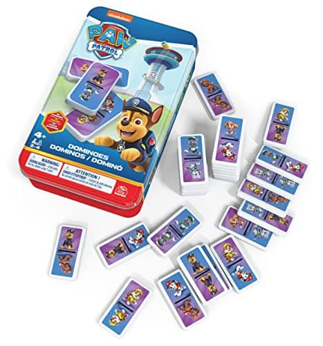 Juegos DE Mesa - Patrulla Canina DOMINÓ Infantil: Juego de Mesa Divertido de 28 fichas con Maletín de Transporte Metálico para 2-4 Jugadores - 6067468 - Juegos de Mesa Niños 4 años +