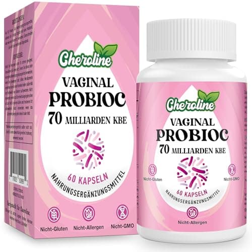 Probioticos Mujer Flora Intima, Hasta 70 Mil Millones de UFC, 7 Cepas con Mezcla de Prebióticos, Favorece la Mucosa y Refuerza la Flora Vaginal, 60 Cápsulas
