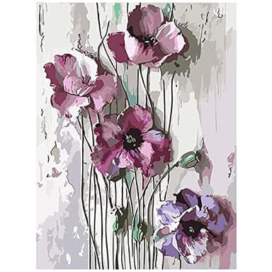 Pintura Acrilica por Números y Paisajes para Adultos y Niños Principiantes, Acuarela Painting by Number Kit con 3 Pinceles (40 x 50 cm)
