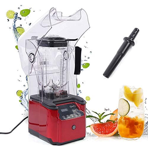 KinHall Batidora de alto rendimiento, batidora de pie, 2200 W, 26000 rpm, 2,2 l, insonorizada, táctil, comercial, función de trituración de hielos/batidos