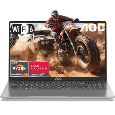 AOC 16,1'' Ordenador Portátil Gaming AMD Ryzen 7 5825U (hasta 4,5Gzh), RAM 16GB DDR4 512GB NVMe SSD, Teclado Retroiluminado, USB 3.2, Tipo-C, HDMI, WiFi 6, BT 5.2 (Batería i7-1355U)
