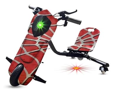 Triciclo Crazy Drift Trike 36V Infantil, Rojo, hasta 65 KG