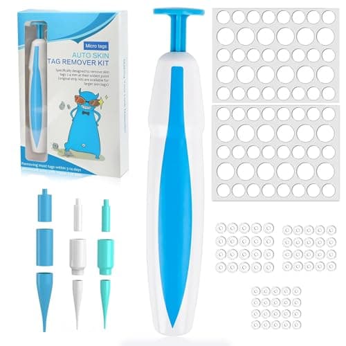 EUDUQ Kit de eliminación rápida de verrugas para micro hasta grandes (1 mm-8 mm) con 60 bandas diarias, kit de eliminación de verrugas de piel, seguro y sin dolor
