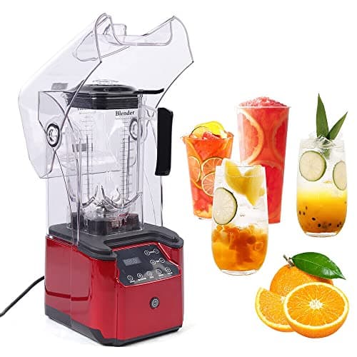 Batidora de vaso de 2200 W, batidora de batidos, batidora inteligente de alto rendimiento, insonorizada, 2,2 L