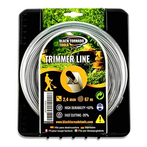 Hilo para Desbrozadora de 4mm Reforzado - Calidad Profesional Ultra - 2,4mm- 67m - Recambios Universal para Cabezal Desbrozadora Stihl - Embalaje Premium (2,4mm x 67m)
