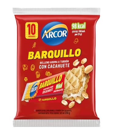 Arcor Turrón relleno con pasta de cacahuete 10u (250g)
