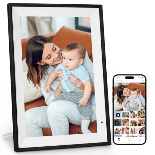 Marco de Fotos Digital WiFi de 10 Pulgadas, Memoria de 32 GB,1280 x 800 IPS Pantalla Táctil Marco Digital,Rotación Automática,Compartir Fotos y Videos en Cualquier Momento y en Cualquier Lugar