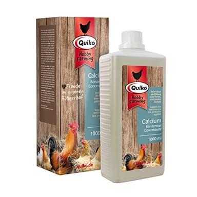 Quiko Hobby Farming Calcium Concentrate 1000ml - para Pollos, codornices y Aves de Corral - Suministro óptimo de Calcio - óptimo para la Fase de Puesta