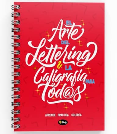 Finoly Cuaderno Lettering Adultos | Libro Lettering y Caligrafía para Colorear a Mano | Cuaderno Caligrafía y Lettering Principiantes | Cuaderno Caligrafia Adultos Tamaño A4 | Papel Grueso Premium