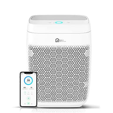 Zigma Purificador de Aire Hipoalergénico para Habitaciones de Fumadores de hasta 80 m², CADR 330 m³/h, con Filtro de Carbón Activo H13 HEPA para Humo, Pelo de Animales, Olores, UV-C, APP Exclusiva