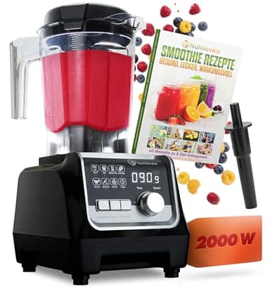 NUTRI-BLENDER MAX Batidora de Alto Rendimiento 2000W Batidora de Vaso Smoothie-Maker Profesional - 2L Tritan, Libre de BPA, 9 Niveles, Temporizador Digital (NUTRI-BLENDER MAX+)